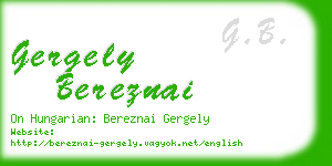 gergely bereznai business card